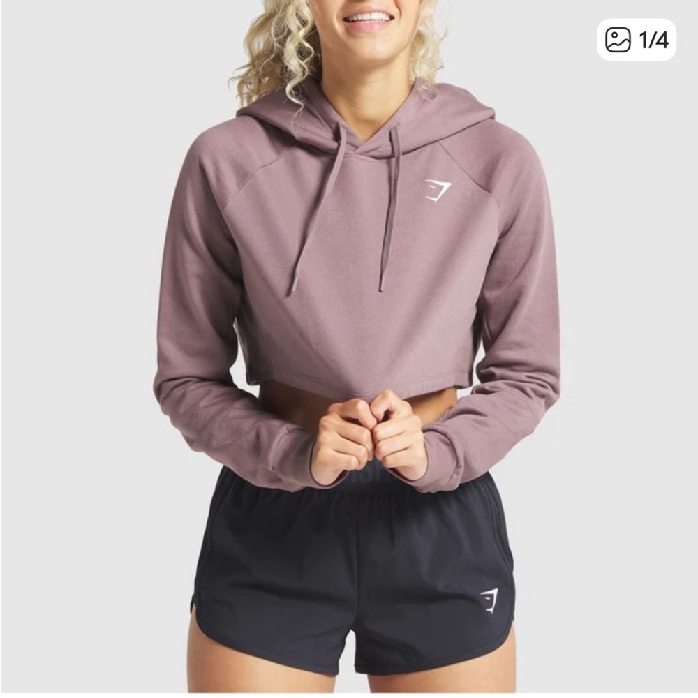 Gymshark Training Cropped Hoodie Purple / Mauve